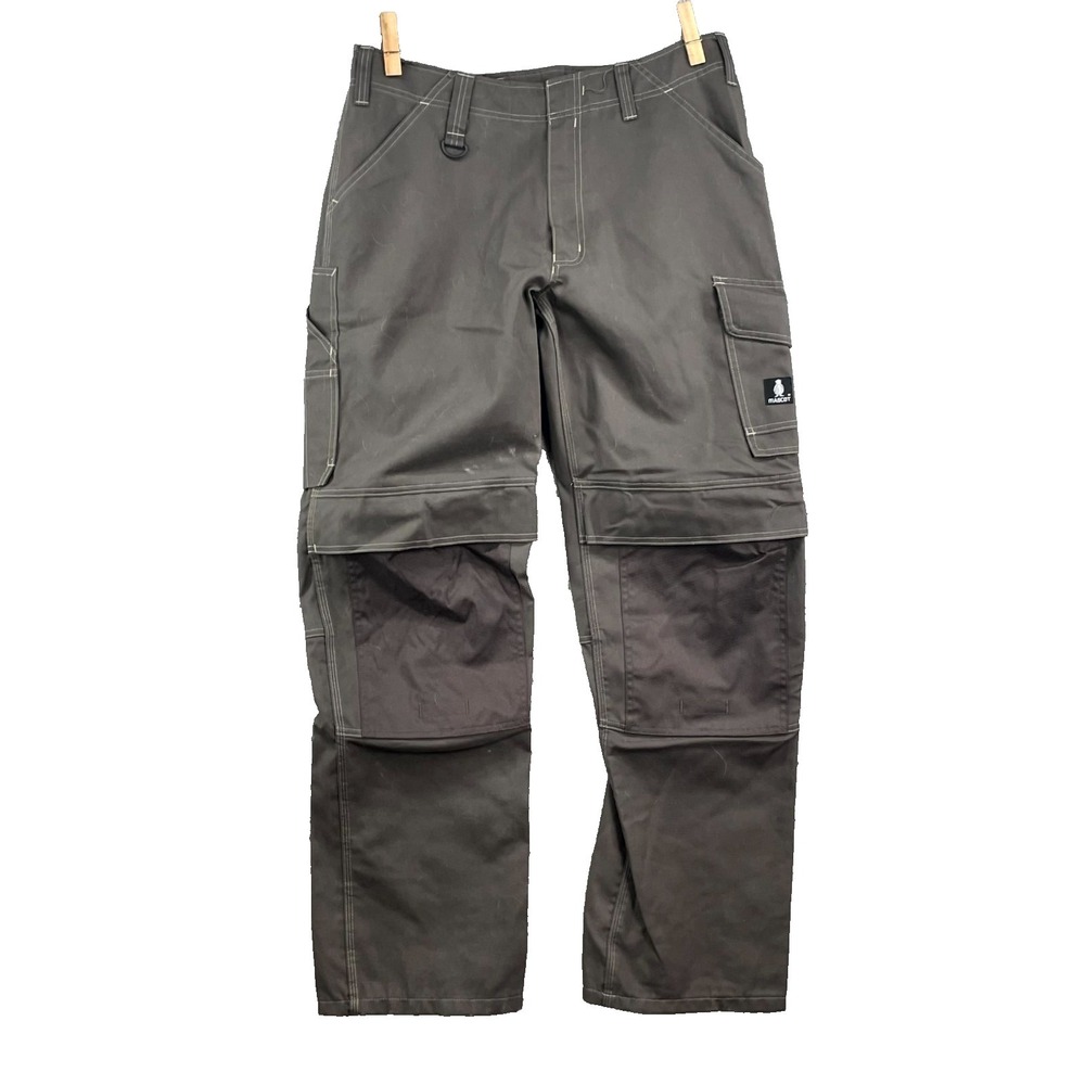 Mascot Cargo Pants Mens 36x33* Gray Canvas Outdoor Carpenter Workwear Utility